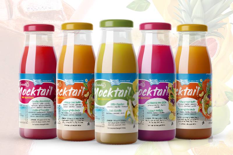 ετικέτες χυμού mocktail